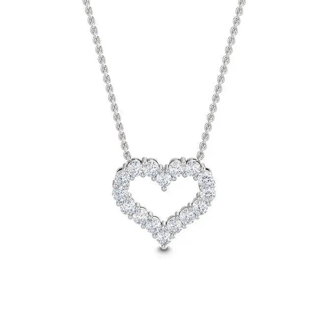 Heart Pendant Lab Grown Diamond 0.50 ctw - PUREFINEJEWELRY