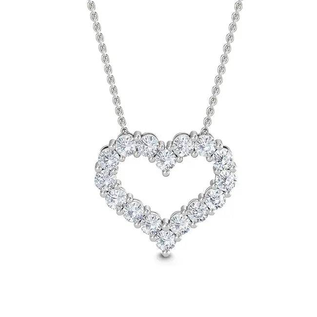 Heart Pendant Lab Grown Diamond 1.00 ctw - PUREFINEJEWELRY