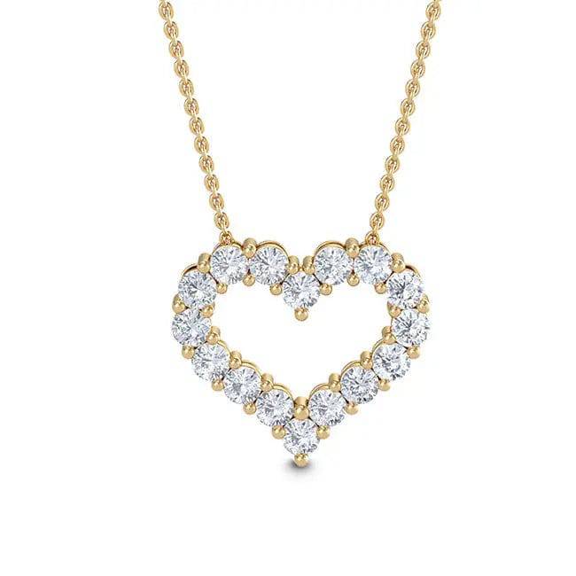 Heart Pendant Lab Grown Diamond 1.00 ctw - PUREFINEJEWELRY