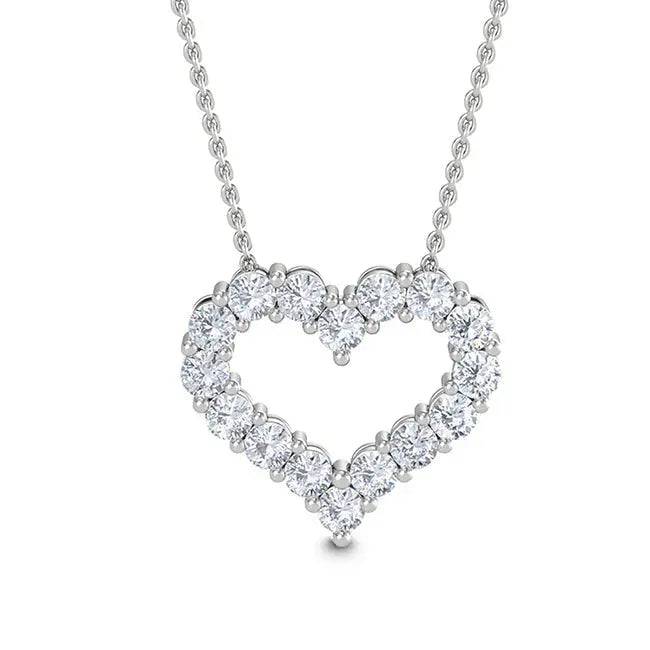 Heart Pendant Lab Grown Diamond 2.00 ctw - PUREFINEJEWELRY