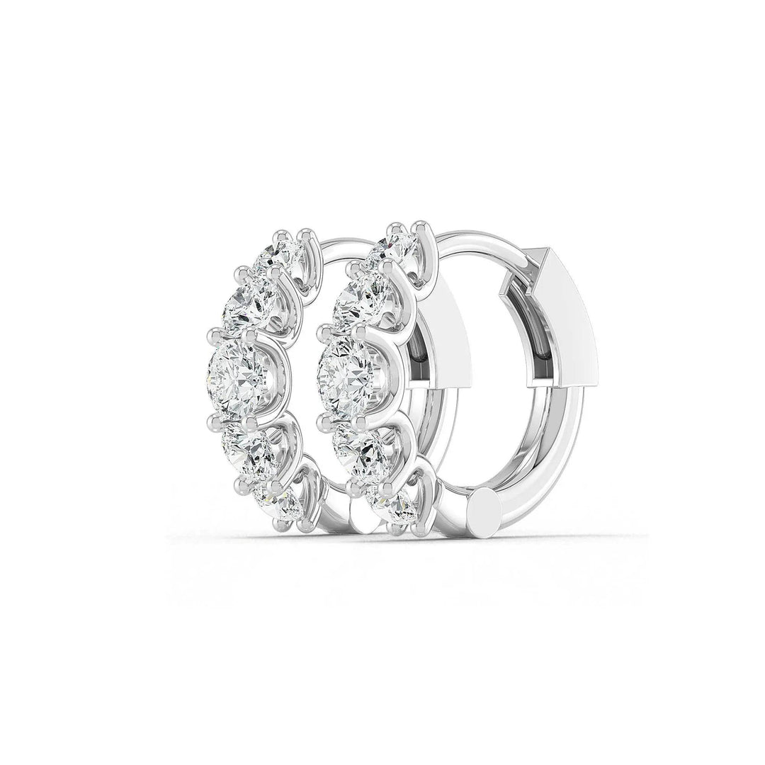 Hoops Earrings Lab Grown Diamond 1.05 ctw - PUREFINEJEWELRY