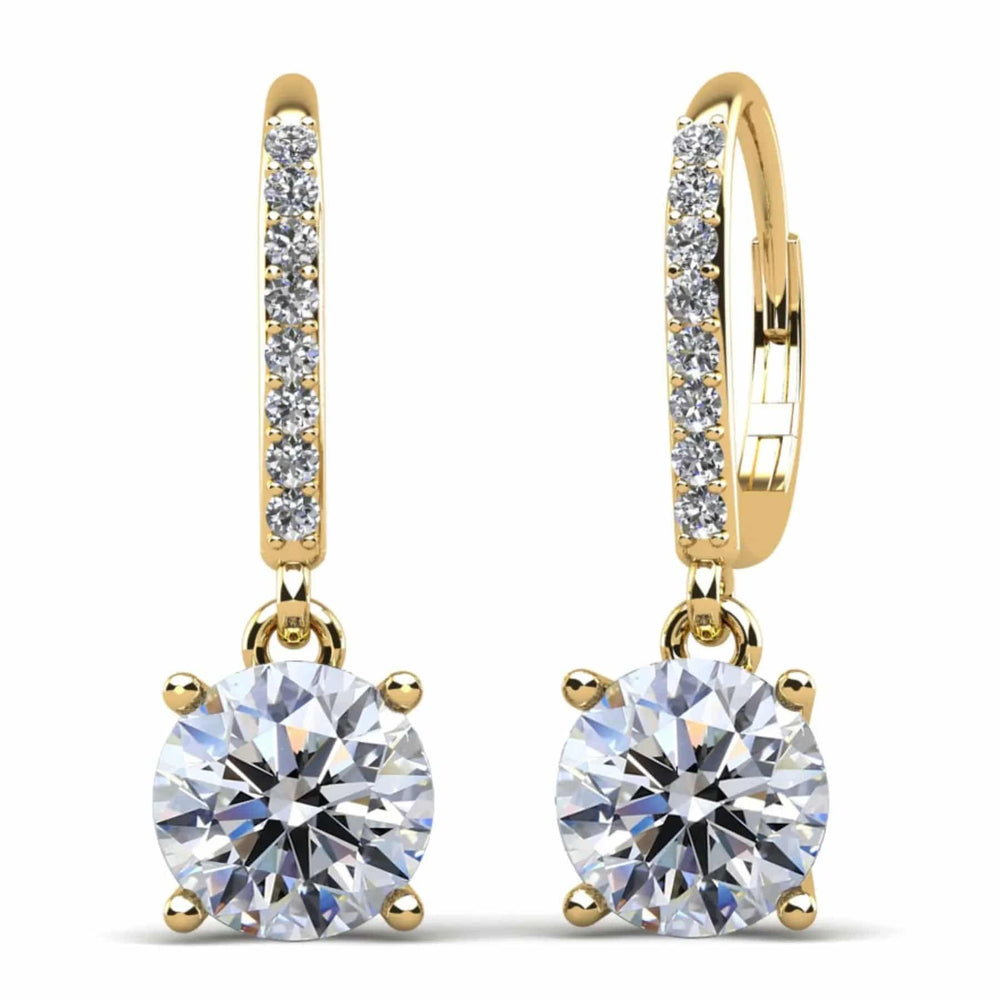 Lab Diamond Drop Earrings 0.56 ctw - PUREFINEJEWELRY