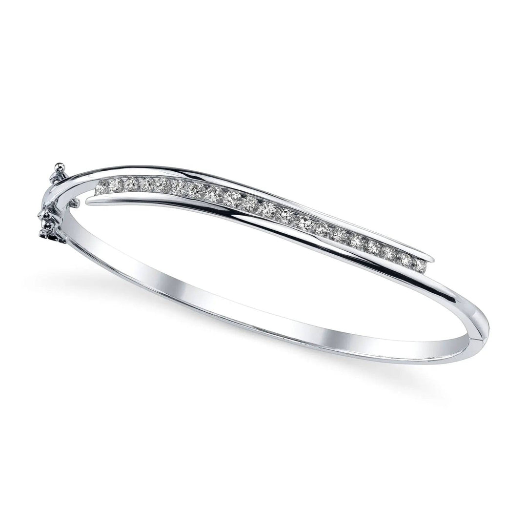 Lab Diamond Row Bangle 1.10 ct - PUREFINEJEWELRY