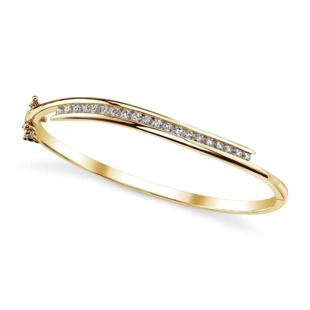 Lab Diamond Row Bangle 1.10 ct - PUREFINEJEWELRY