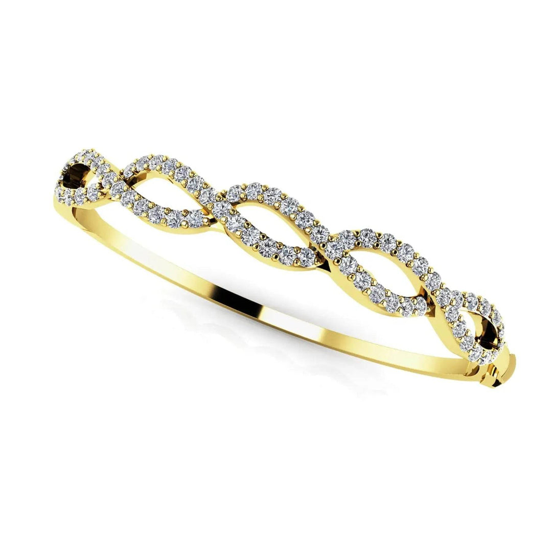 Lab Diamond Woven Rope Bangle 2.11 ctw - PUREFINEJEWELRY