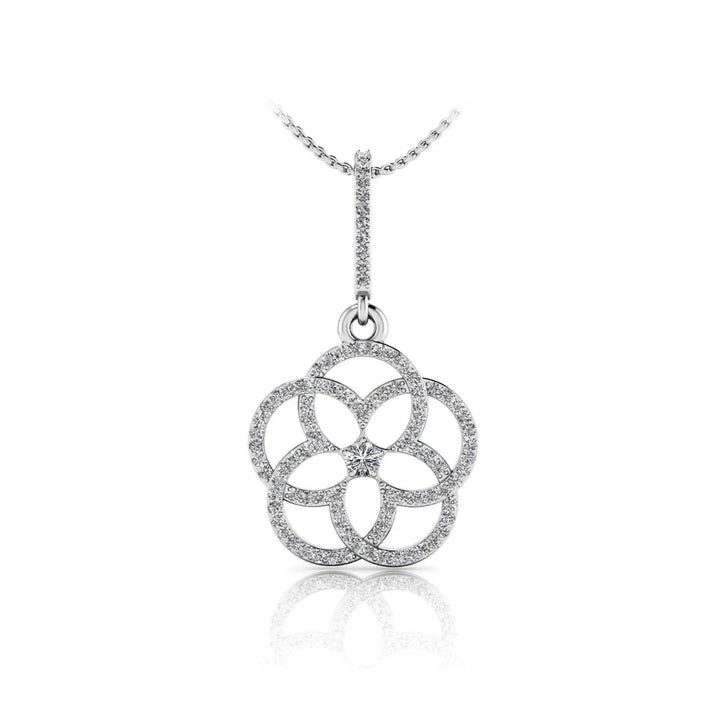 Love Blossom Lab Diamond Pendant 0.55 ctw - PUREFINEJEWELRY