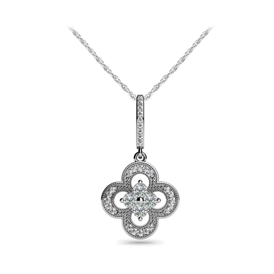 Lucky Four Lab Diamond Pendant 0.60 ctw - PUREFINEJEWELRY