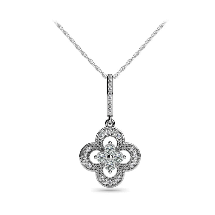 Lucky Four Lab Diamond Pendant 0.60 ctw - PUREFINEJEWELRY