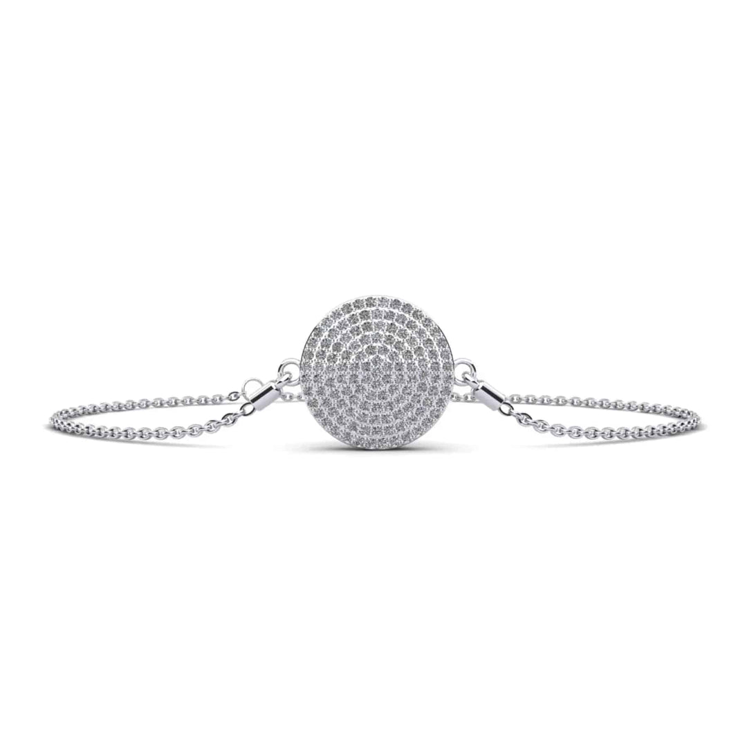 Mesmerizing Circle Lab Diamond Adjustable Bracelet 1.02 ctw - PUREFINEJEWELRY