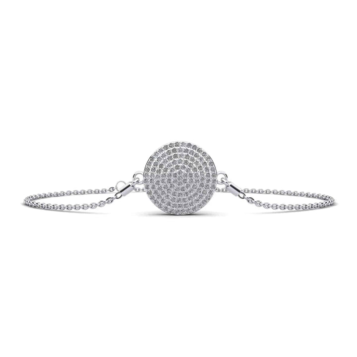 Mesmerizing Circle Lab Diamond Adjustable Bracelet 1.02 ctw - PUREFINEJEWELRY