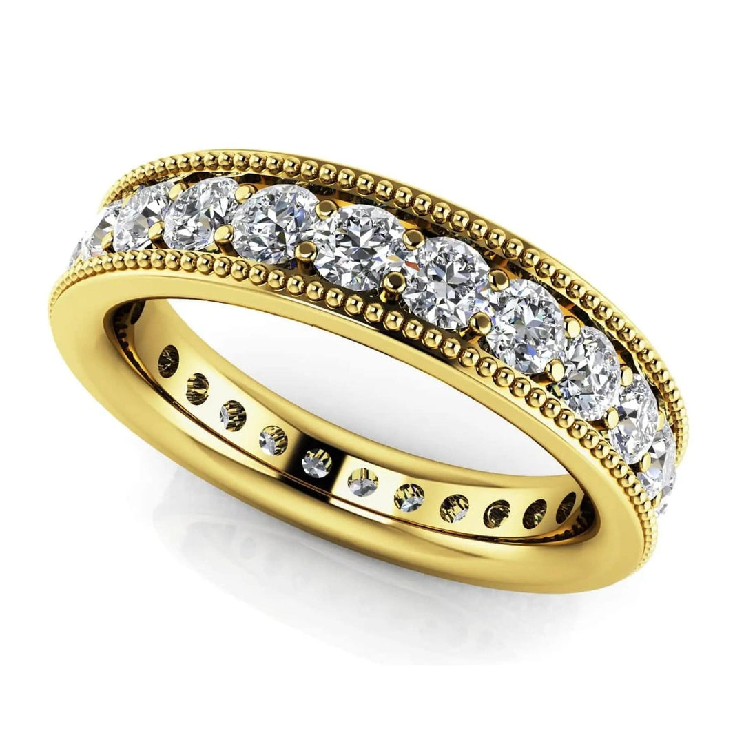 Milgrain Edge Lab Diamond Eternity Ring 1.02 ctw - PUREFINEJEWELRY