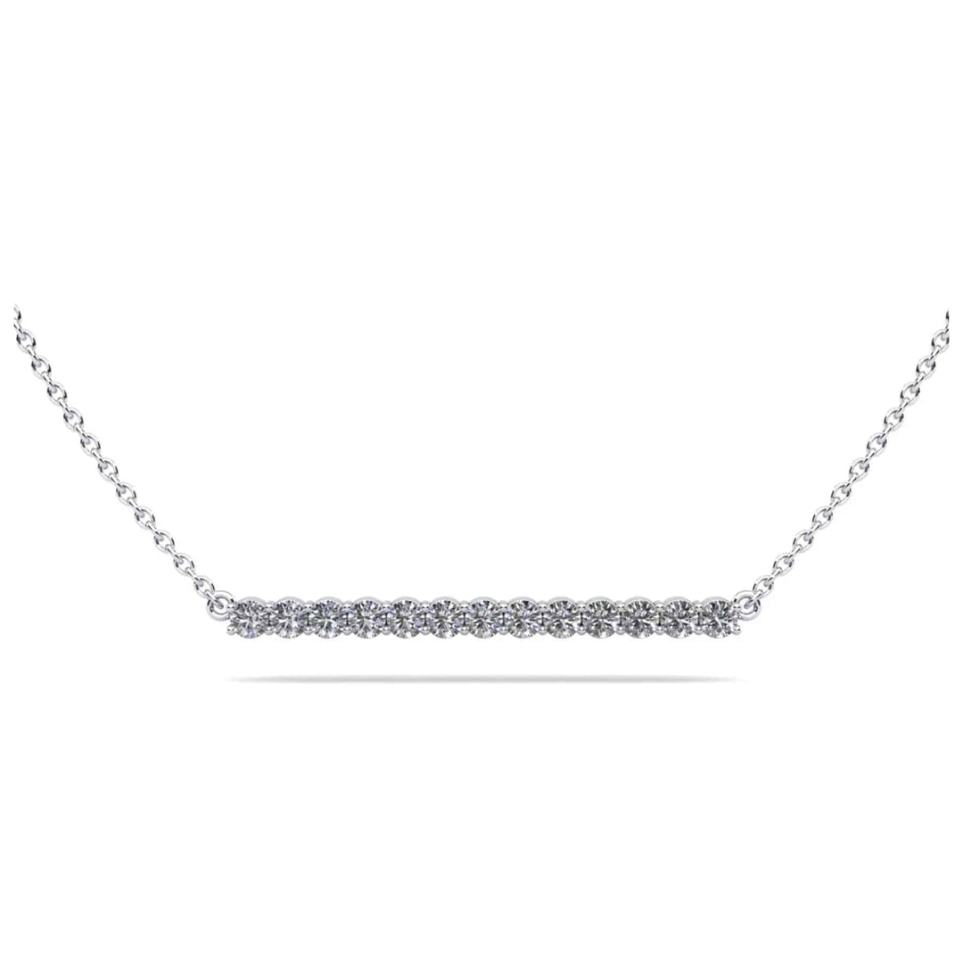 Modern Straight Line Diamond Pendant 0.78 ctw - PUREFINEJEWELRY