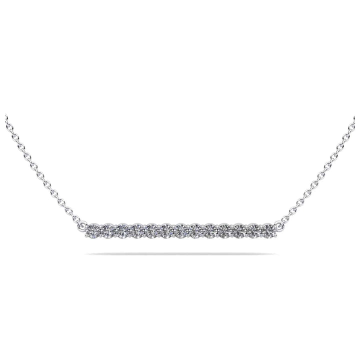 Modern Straight Line Diamond Pendant 0.78 ctw - PUREFINEJEWELRY