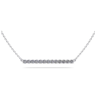 Modern Straight Line Diamond Pendant 0.78 ctw - PUREFINEJEWELRY