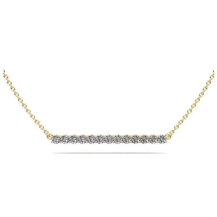 Modern Straight Line Diamond Pendant 0.78 ctw - PUREFINEJEWELRY