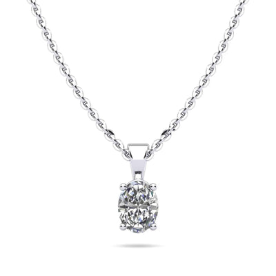 Oval Shape Lab Diamond Pendant 0.50 ctw - PUREFINEJEWELRY