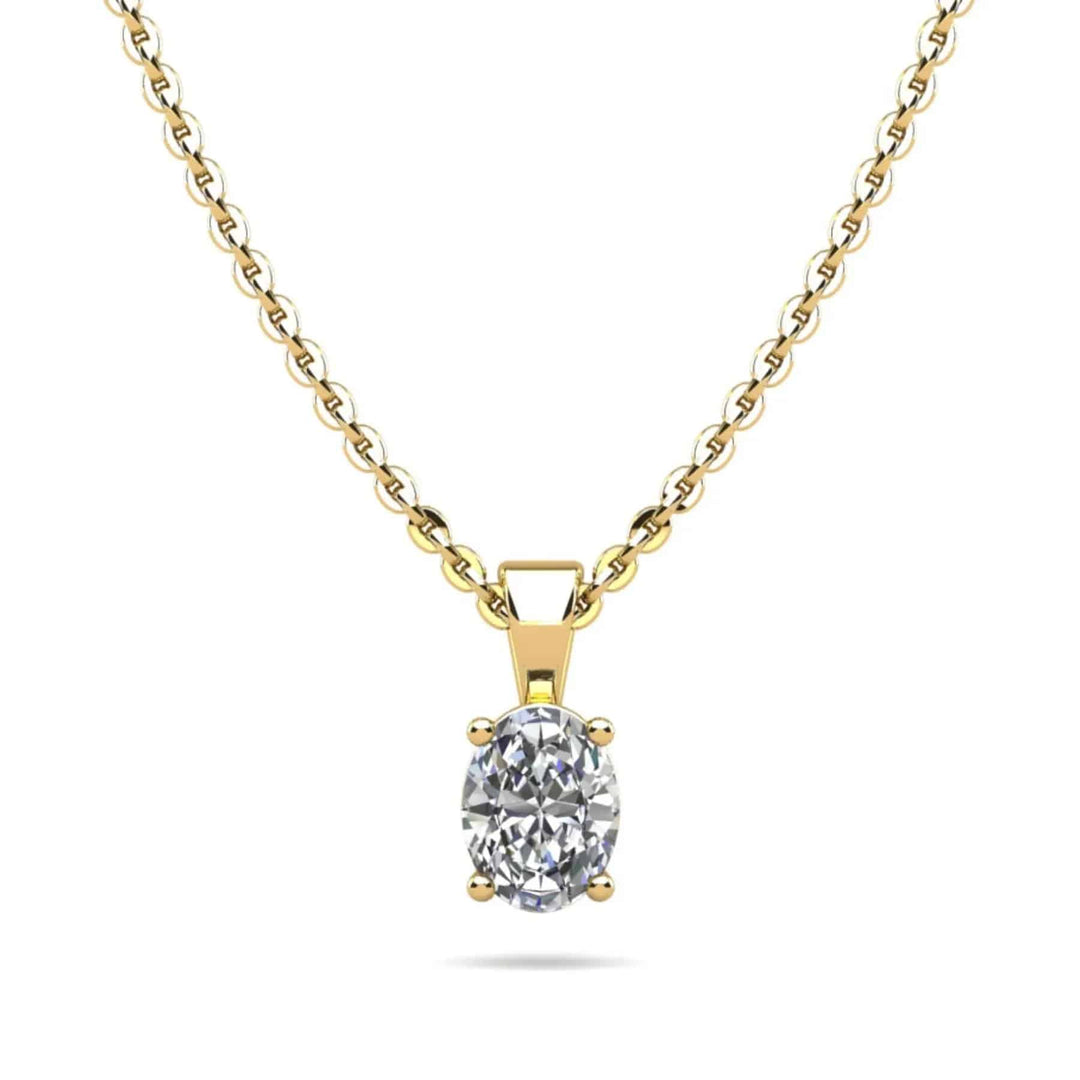 Oval Shape Lab Diamond Pendant 0.50 ctw - PUREFINEJEWELRY