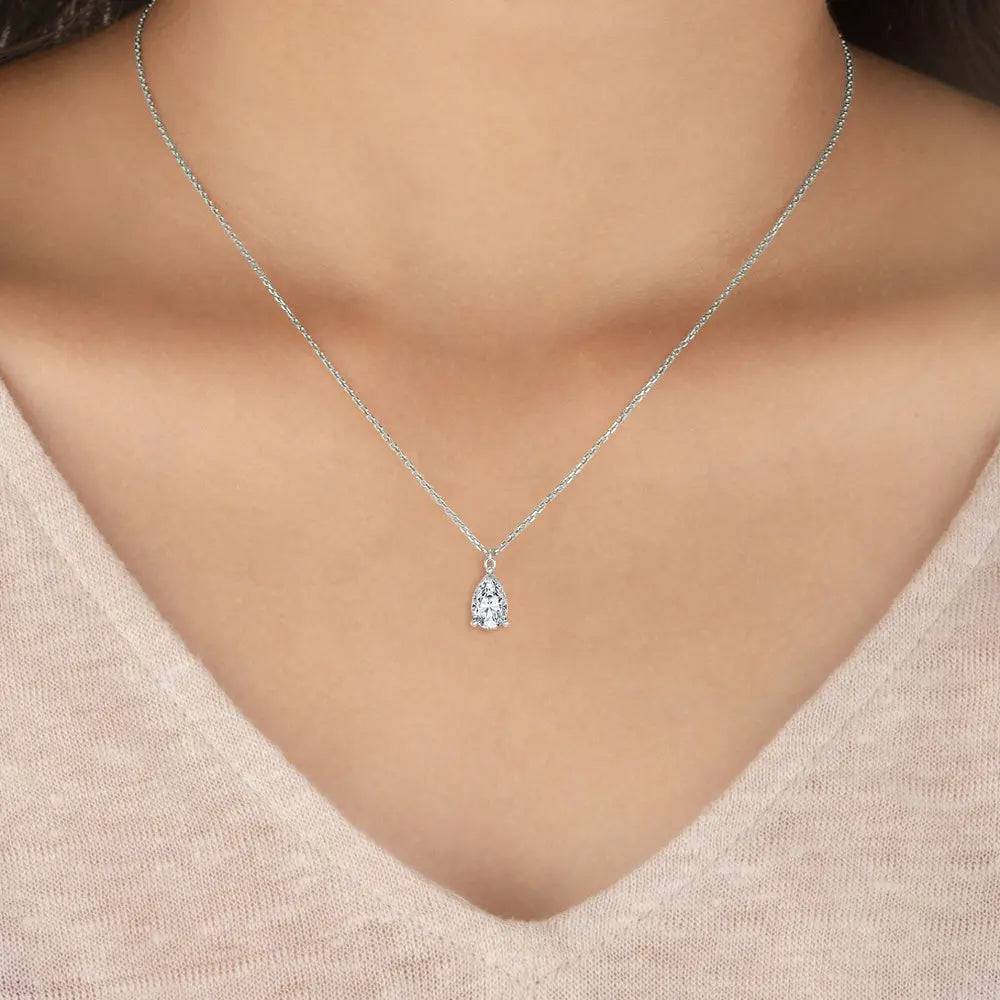 Pear - Shaped Pendant Lab Grown Diamond 1.00 ctw - PUREFINEJEWELRY