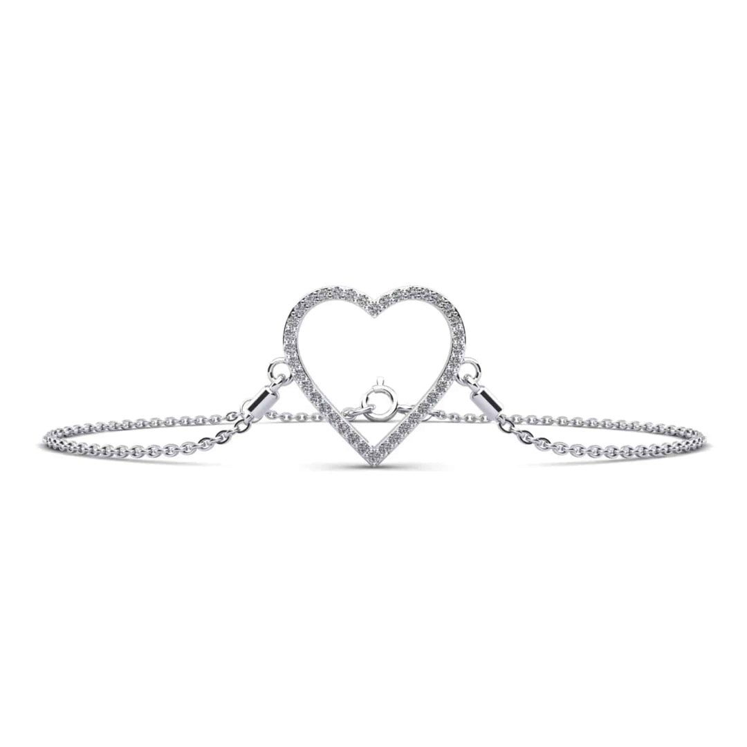 Perfect Heart Lab Diamond Bracelet 0.30 ctw - PUREFINEJEWELRY