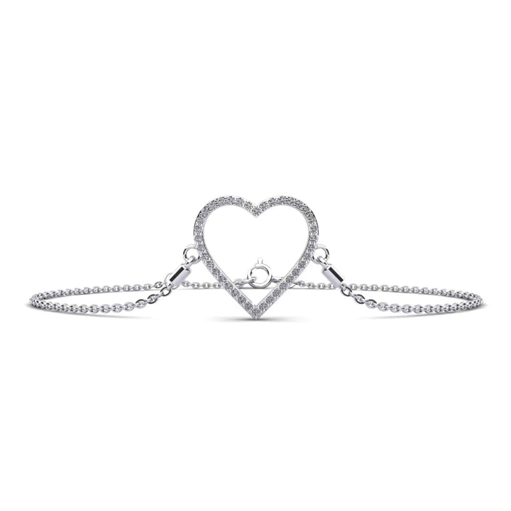 Perfect Heart Lab Diamond Bracelet 0.30 ctw - PUREFINEJEWELRY