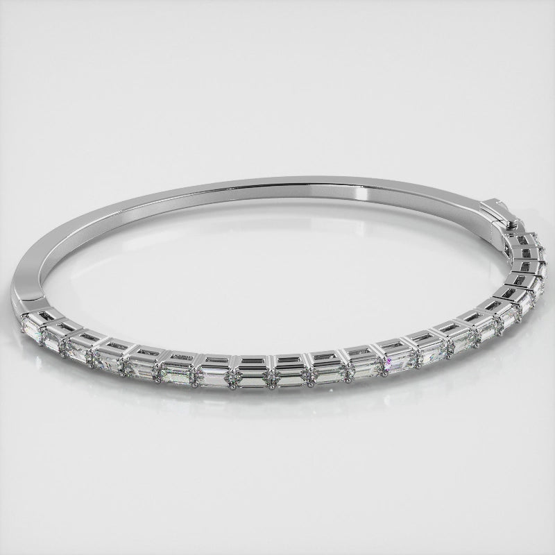 Emerald Cut Lab Diamond Bangle 1.62 ctw