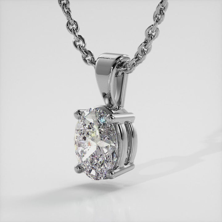 Oval Shape Lab Diamond Pendant 0.50 ctw