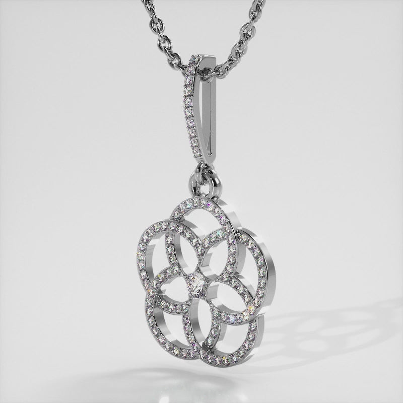 Love Blossom Lab Diamond Pendant 0.55 ctw