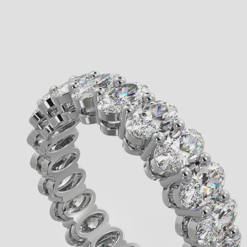 Oval Lab Diamond Eternity Ring 4.40 ctw