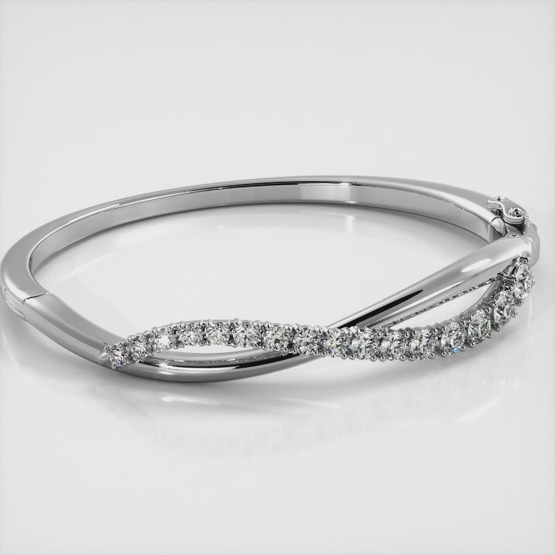 Curved Accent Lab Diamond Bangle 2.05 ctw