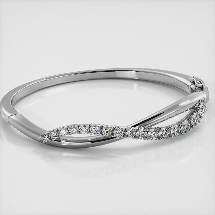 Curved Accent Lab Diamond Bangle 2.05 ctw