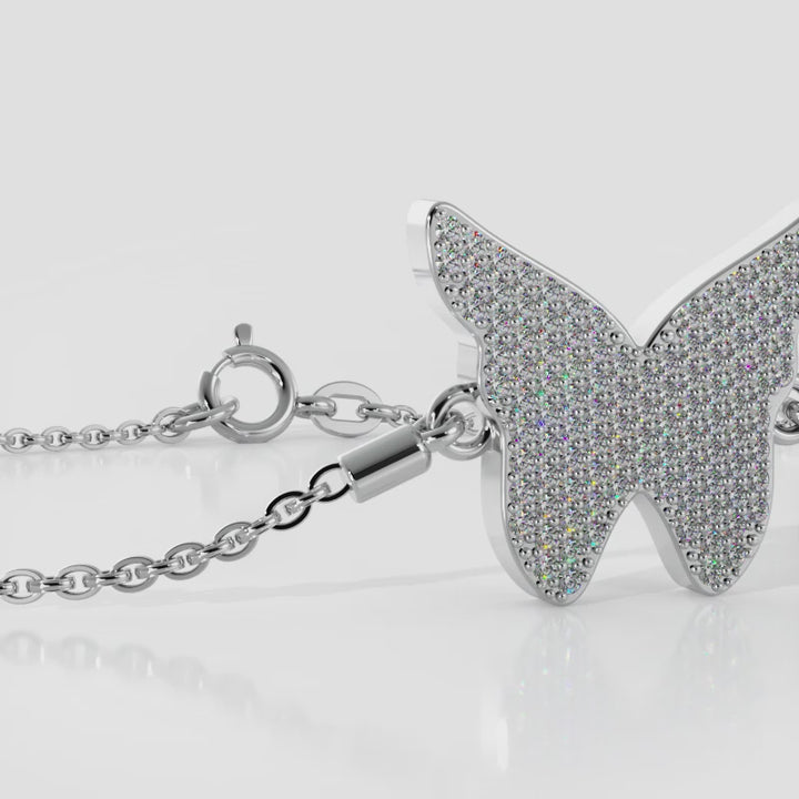 Butterfly Lab Diamond Bracelet 0.54 ctw