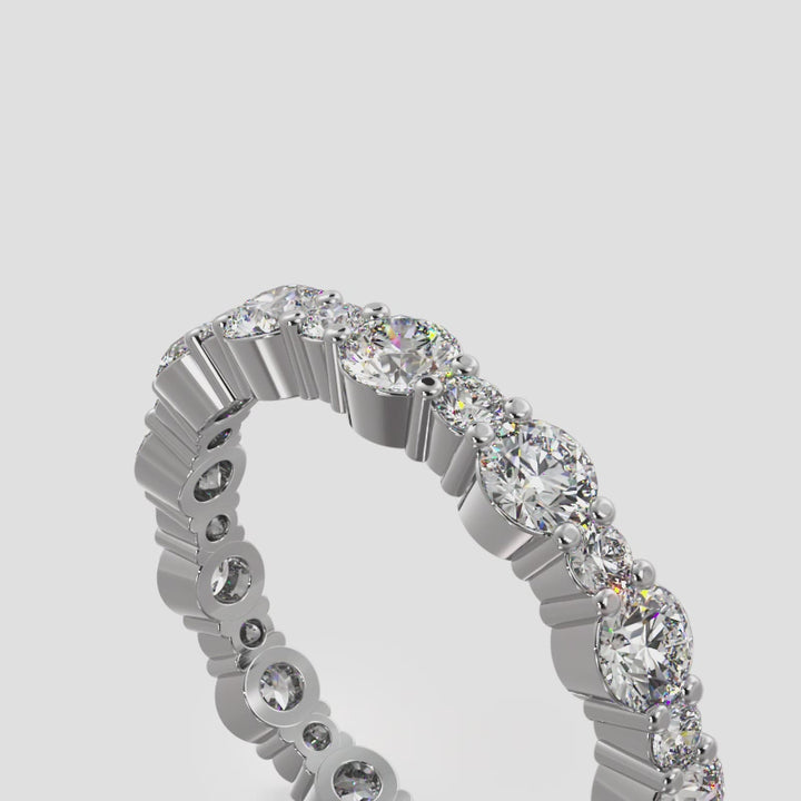 Alternating Lab Diamond Eternity Ring 1.10 ctw