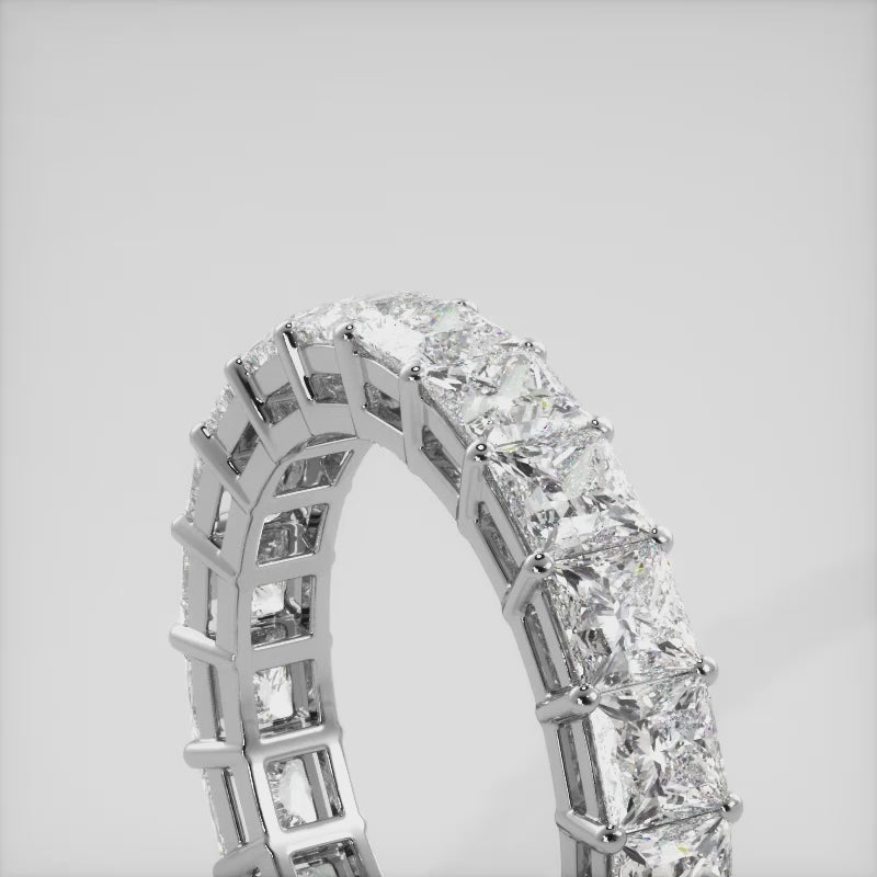 Princess Cut Lab Diamonds Eternity Ring 2.50 ctw