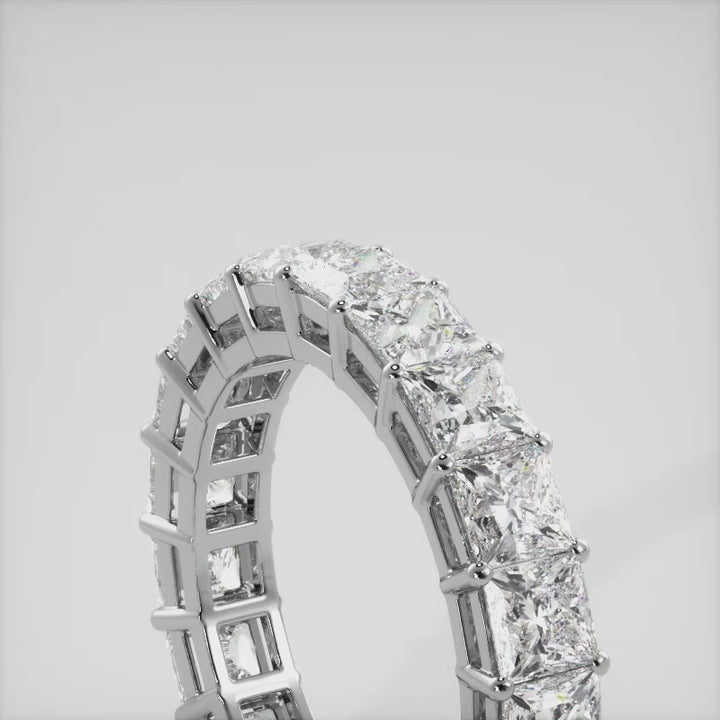 Princess Cut Lab Diamonds Eternity Ring 2.50 ctw