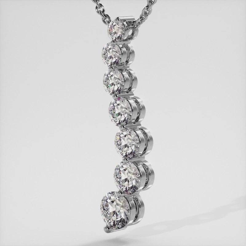 Classic Diamond Journey Necklace 0.50 ctw