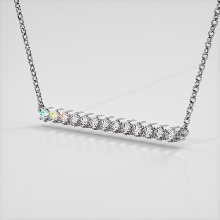 Modern Straight Line Diamond Pendant 0.78 ctw