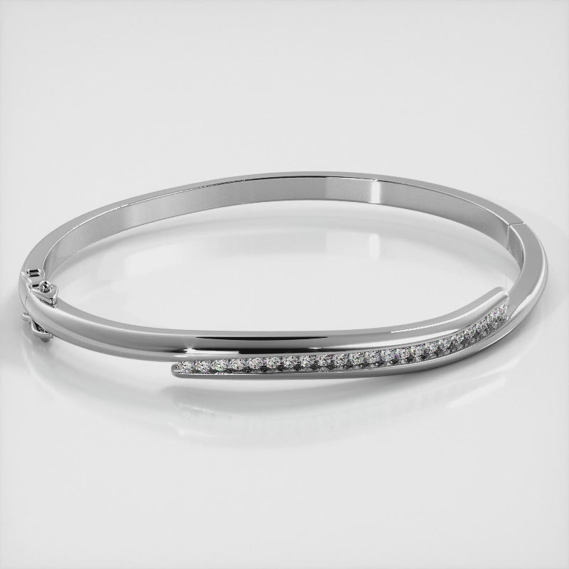 Lab Diamond Row Bangle 1.10 ct