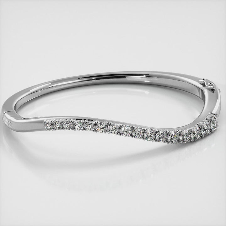 Curved Lab Diamond Journey Bangle 1.97 ctw