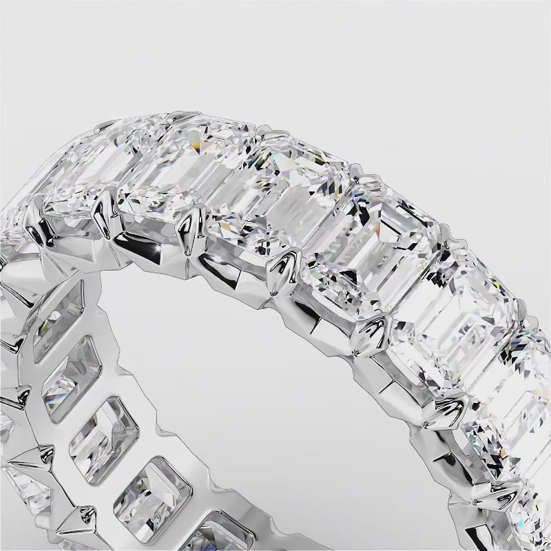 Emerald Cut Lab Diamond Eternity Ring 3.60 ctw