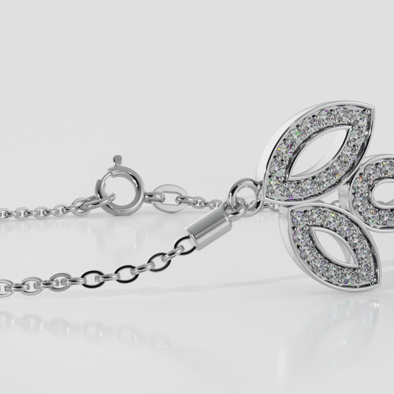 Three Leaf Lab Diamond Adjustable Bracelet 0.30 ctw