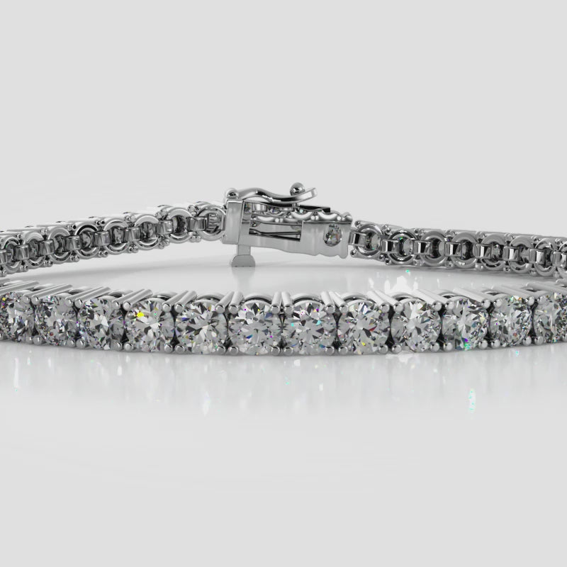 Four Prong Classic Tennis Bracelet 3.05 ctw