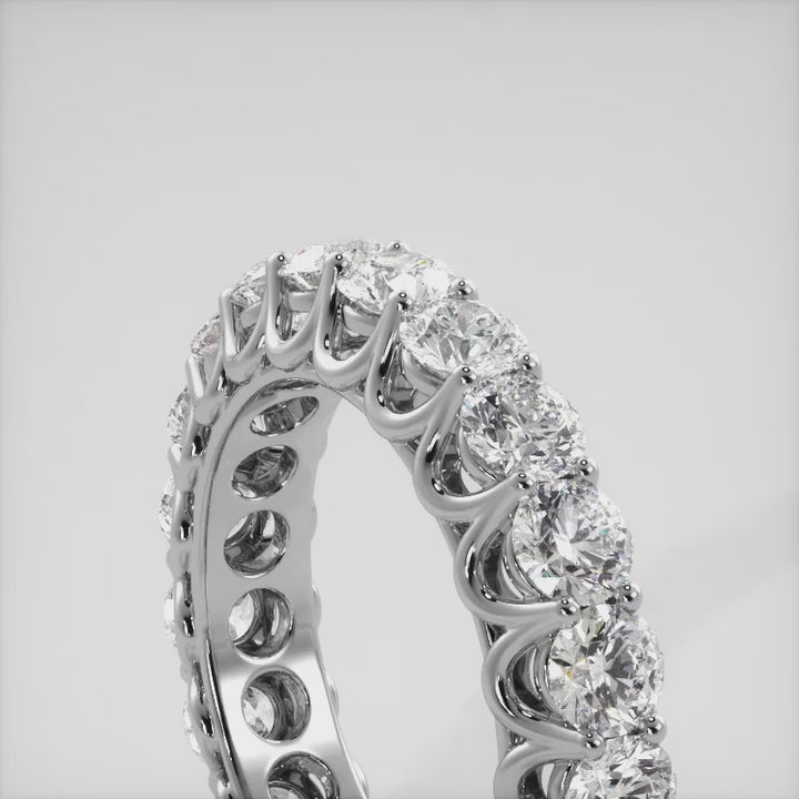 Unique Shared Prong Lab Diamond Eternity Ring 2.00 ctw