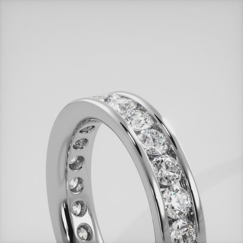 Channel Set Lab Diamond Eternity Ring 1.33 ctw