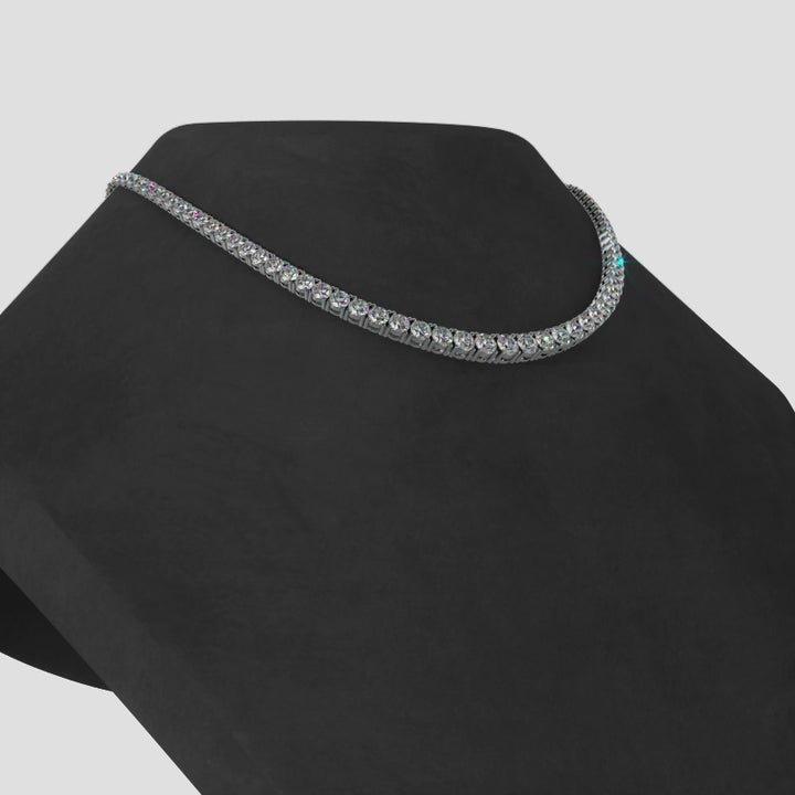 Classic Graduated Tennis Necklace Lab Diamonds 6.91 ctw