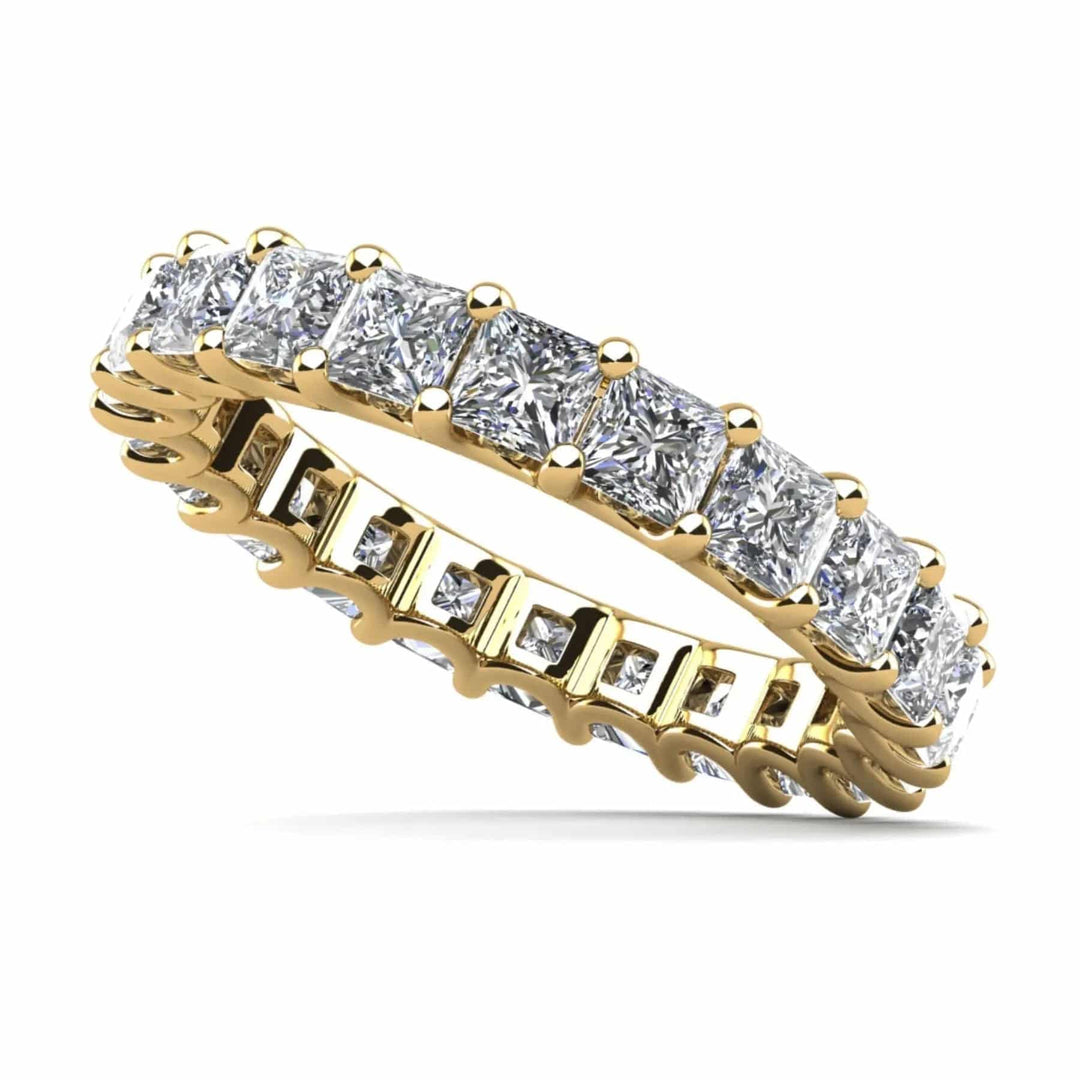 Princess Cut U Shape Eternity Ring 2.38 ctw - PUREFINEJEWELRY