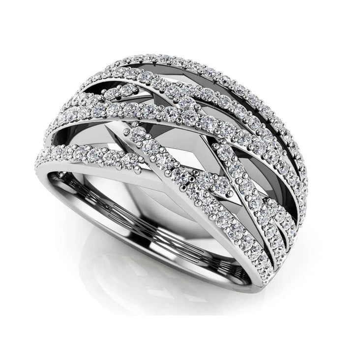 Prong Set Designer Lab Diamond Ring 0.88 ctw - PUREFINEJEWELRY