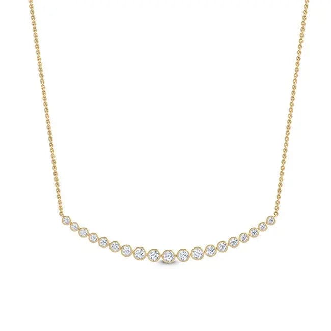 Round Bezel Line Pendant Lab Diamond 0.50 ctw - PUREFINEJEWELRY