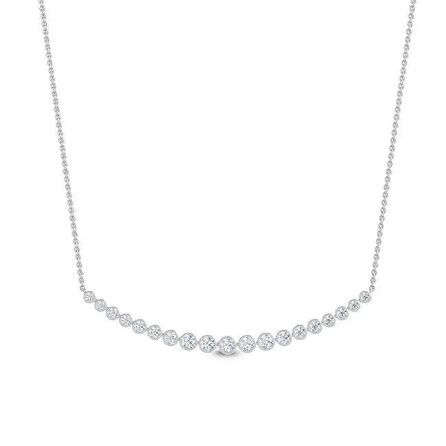 Round Bezel Line Pendant Lab Diamond 0.50 ctw - PUREFINEJEWELRY