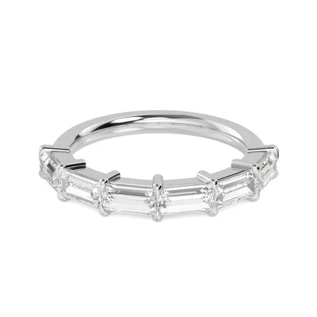 Semi Eternity Ring Baguette Lab Grown Diamond 1.22 ct - PUREFINEJEWELRY