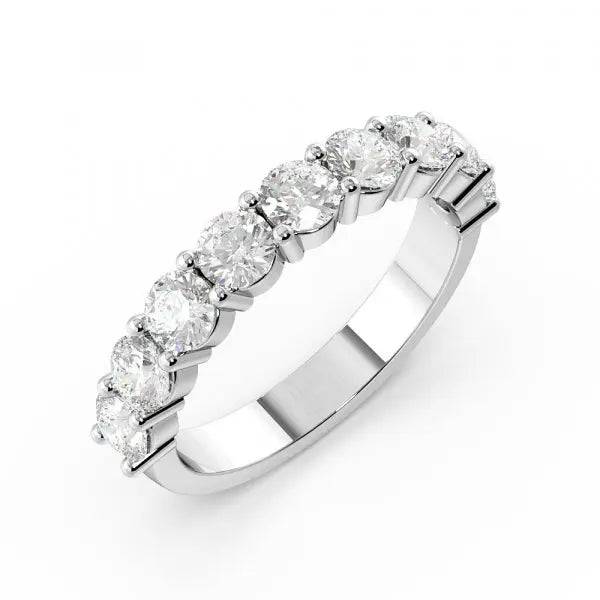 Semi Eternity Ring Lab Grown Diamonds 1.50 ct - PUREFINEJEWELRY